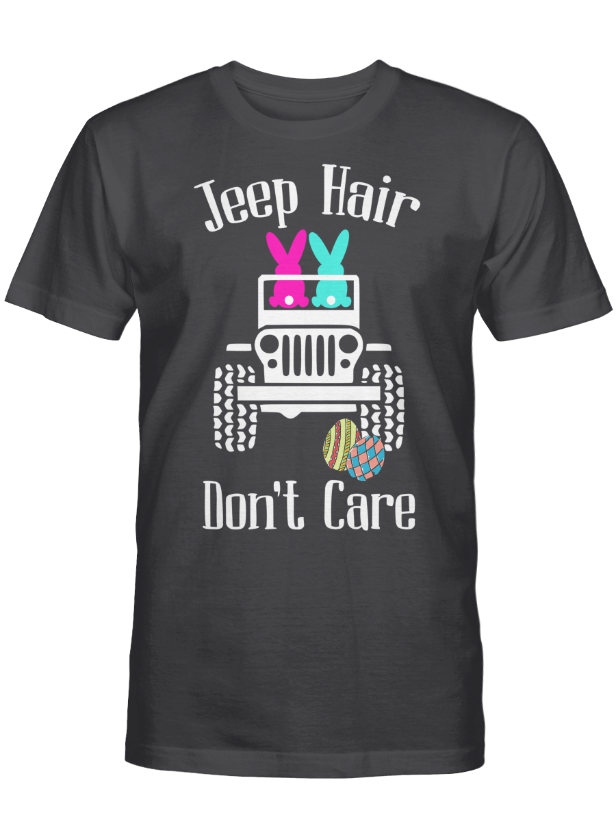 Discover Cool Jeep Hair Dont Care Easter Bunny Funny Shirt Easter Eggs Shirt Happy Easter Day Graphi