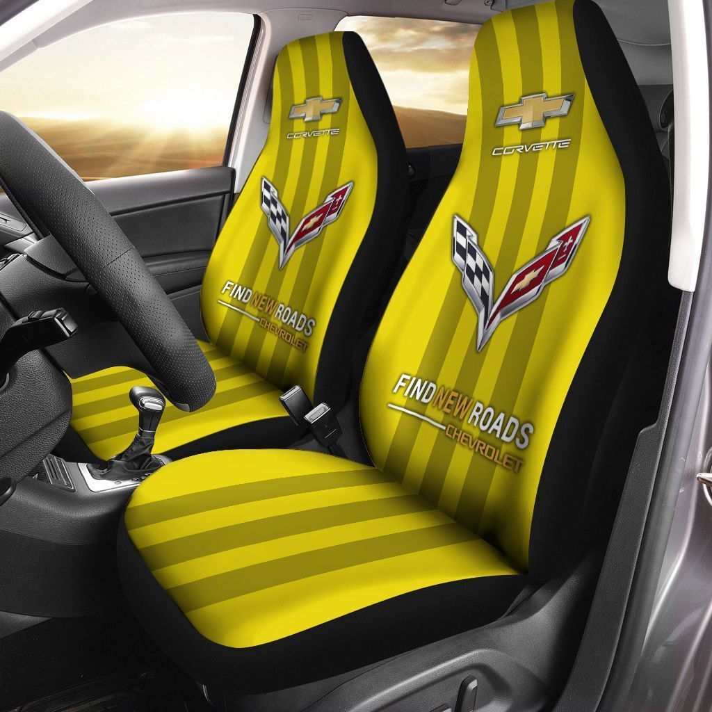 Chevrolet Corvette- Nct Car Seat Cover (Set Of 2) Ver 3 (Yellow)