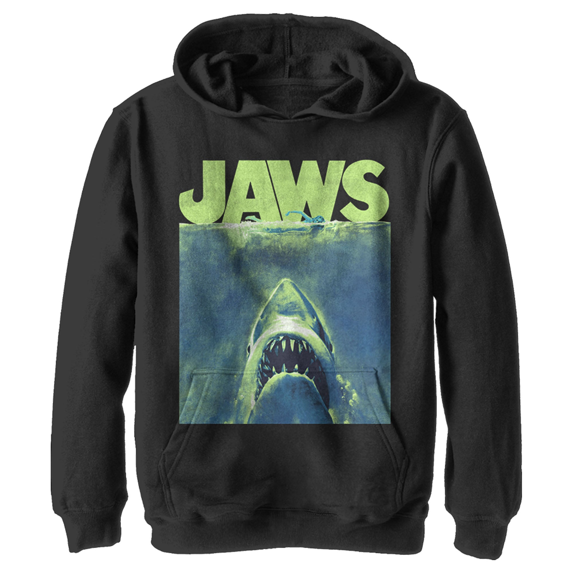 Boy’S Jaws Neon Poster Pull Over Hoodie