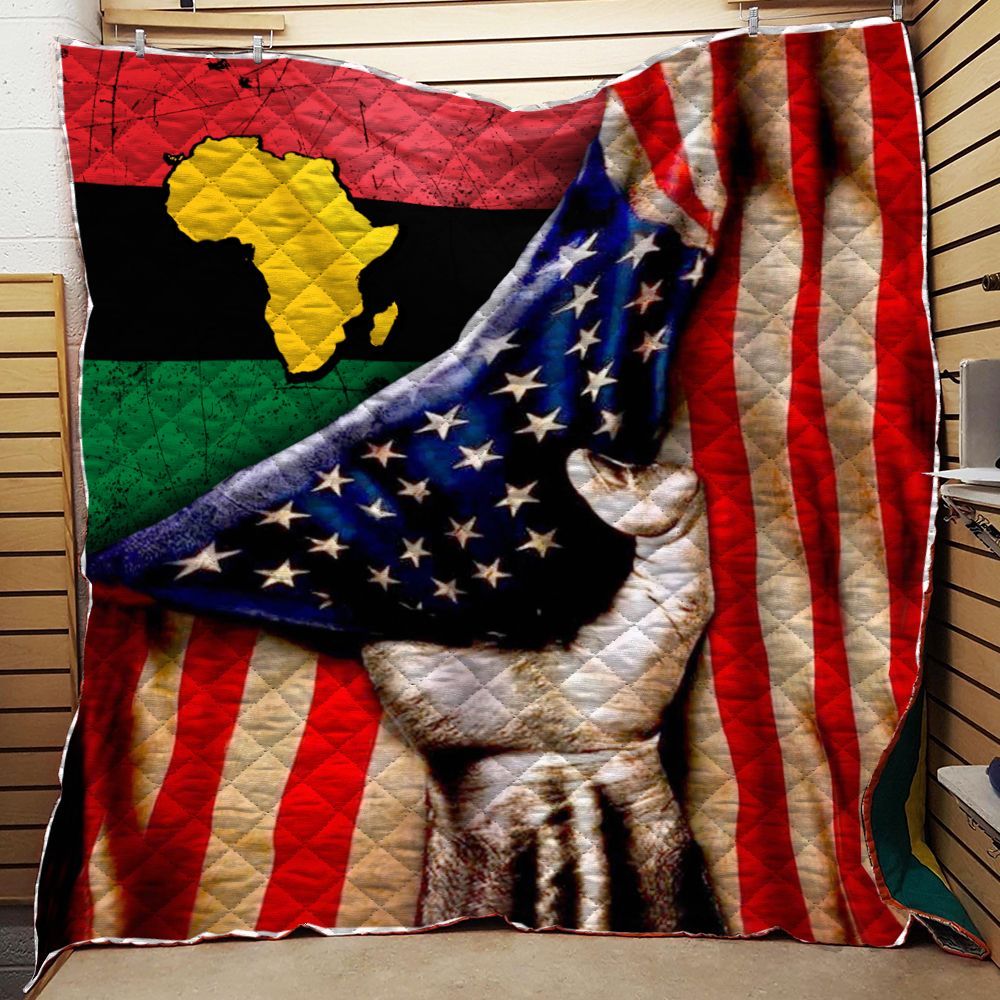 African America Us Flag African Quilt Blanket DHC0102422TD