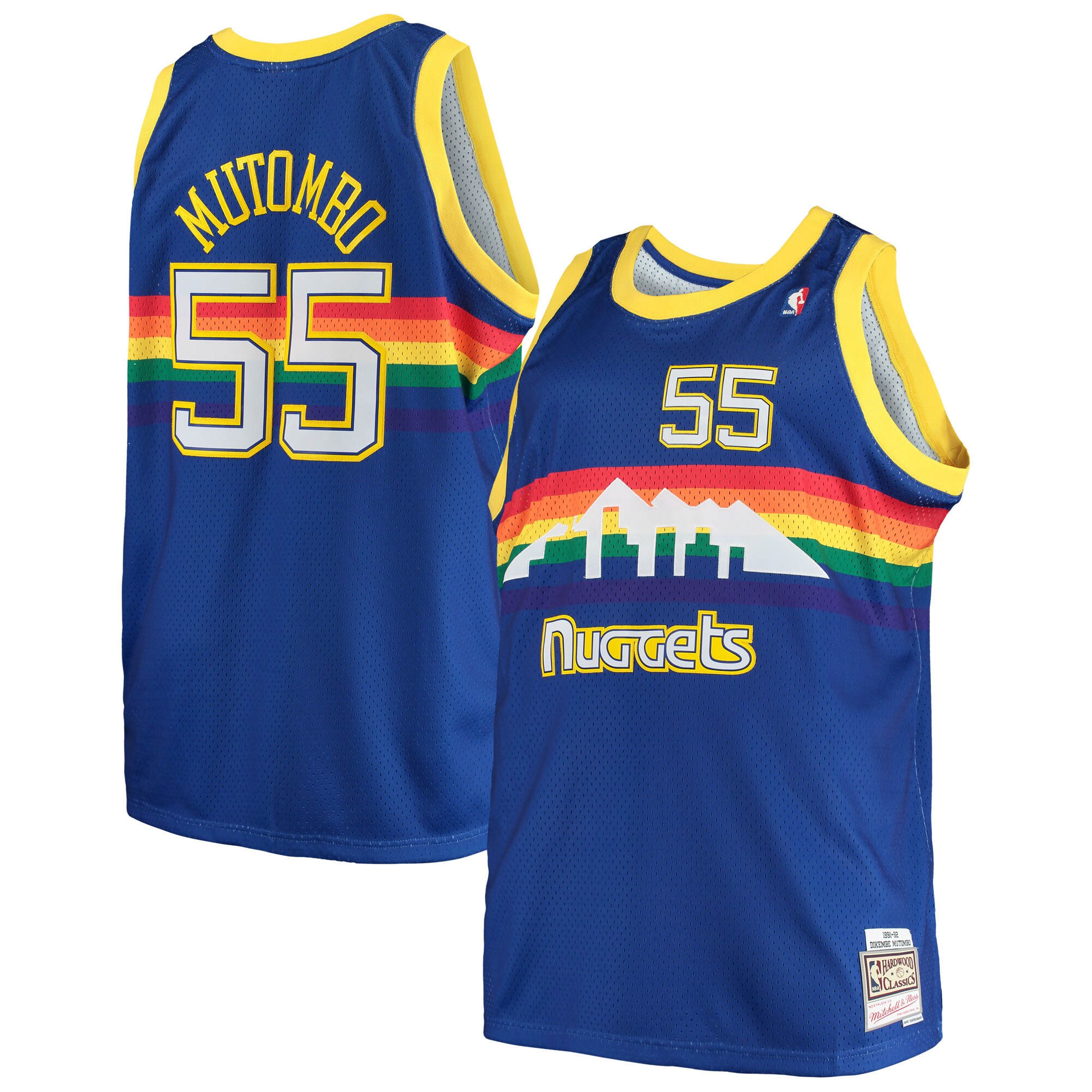 Dikembe Mutombo Denver Nuggets Mitchell & Ness Big & Tall Hardwood Classics Jersey – Royal