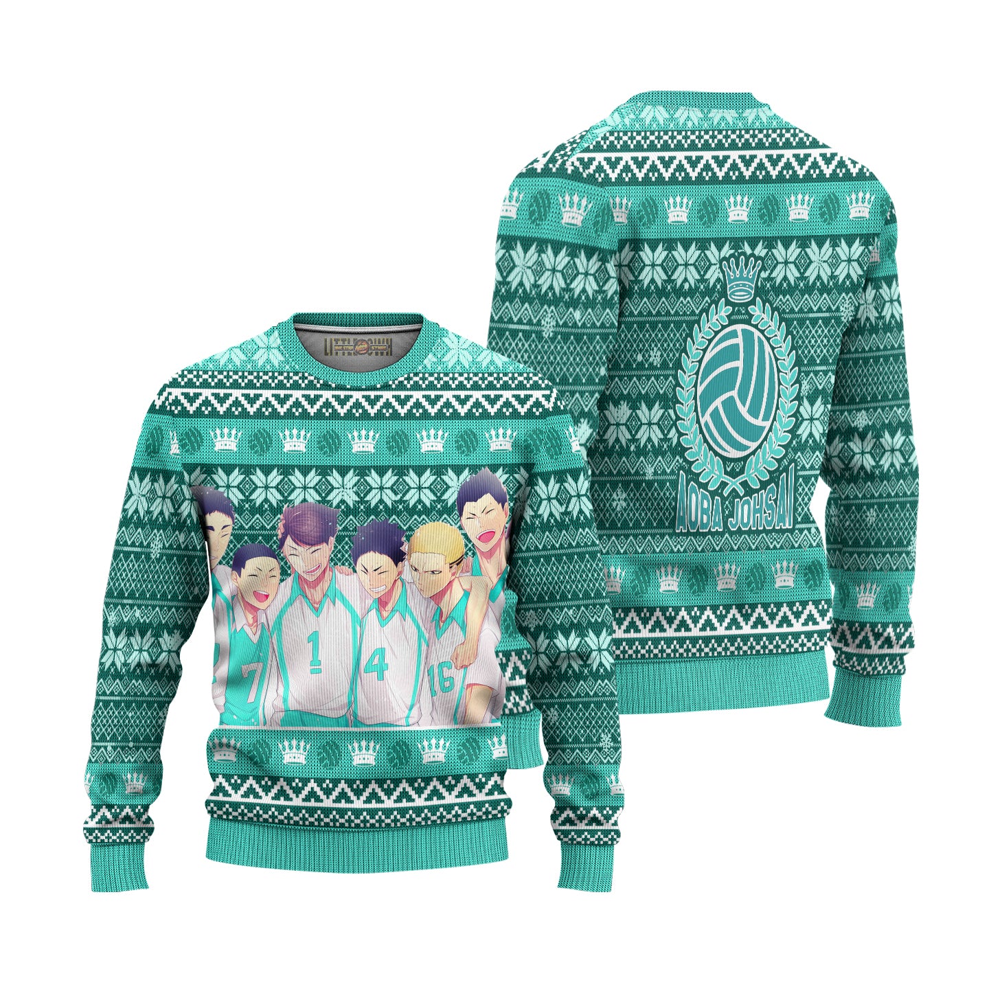 Aoba Johsai High Ugly Christmas Sweater Haikyuu Anime Xmas Gift