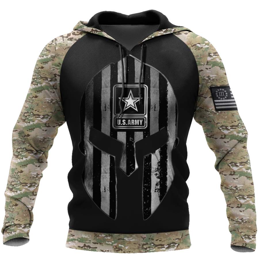 Spartan Soldier US Army 3D All Over Printed Shirt Hoodie MP13082004S1