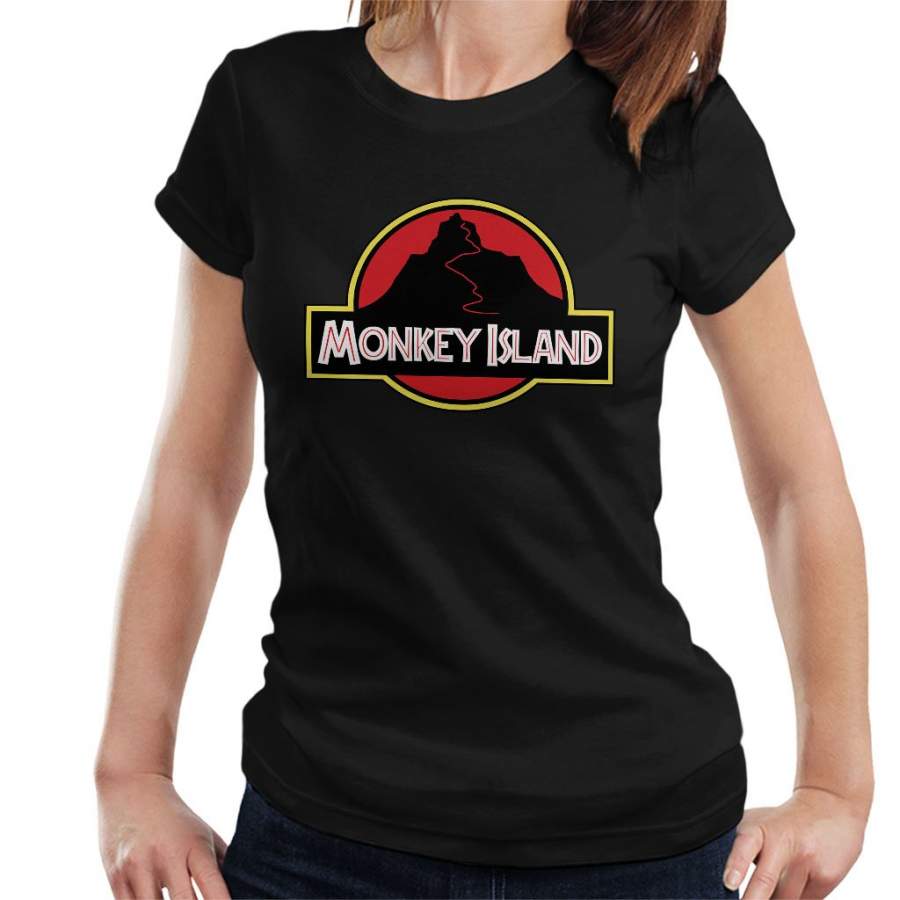 Monkey Island Jurrassic Park Logo Women’s T-Shirt