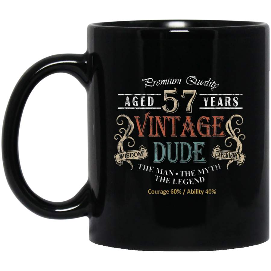 Birthday Gift Vintage 57 Years Age Coffee Mug