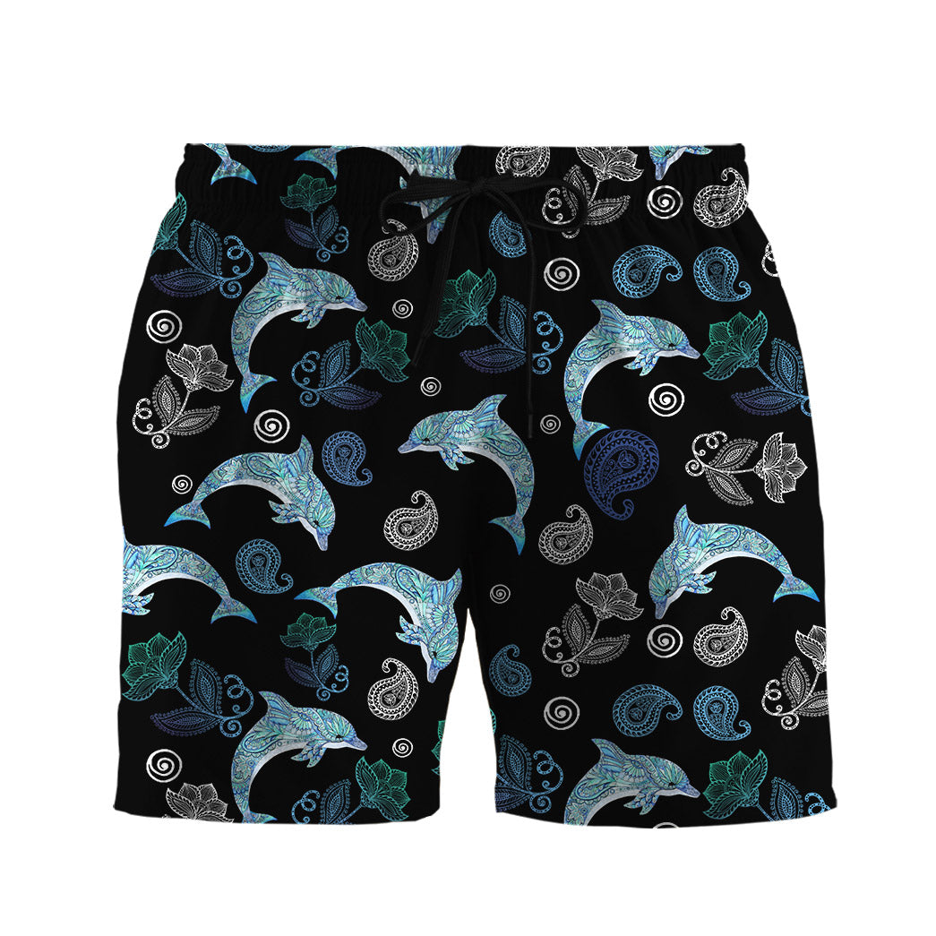 Gearhumans 3D Dolphins Custom Beach Short