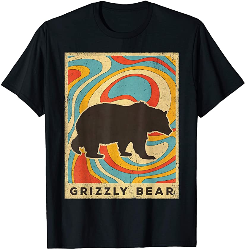 Vintage Grizzly Bear Lover Animal Retro Style T-Shirt