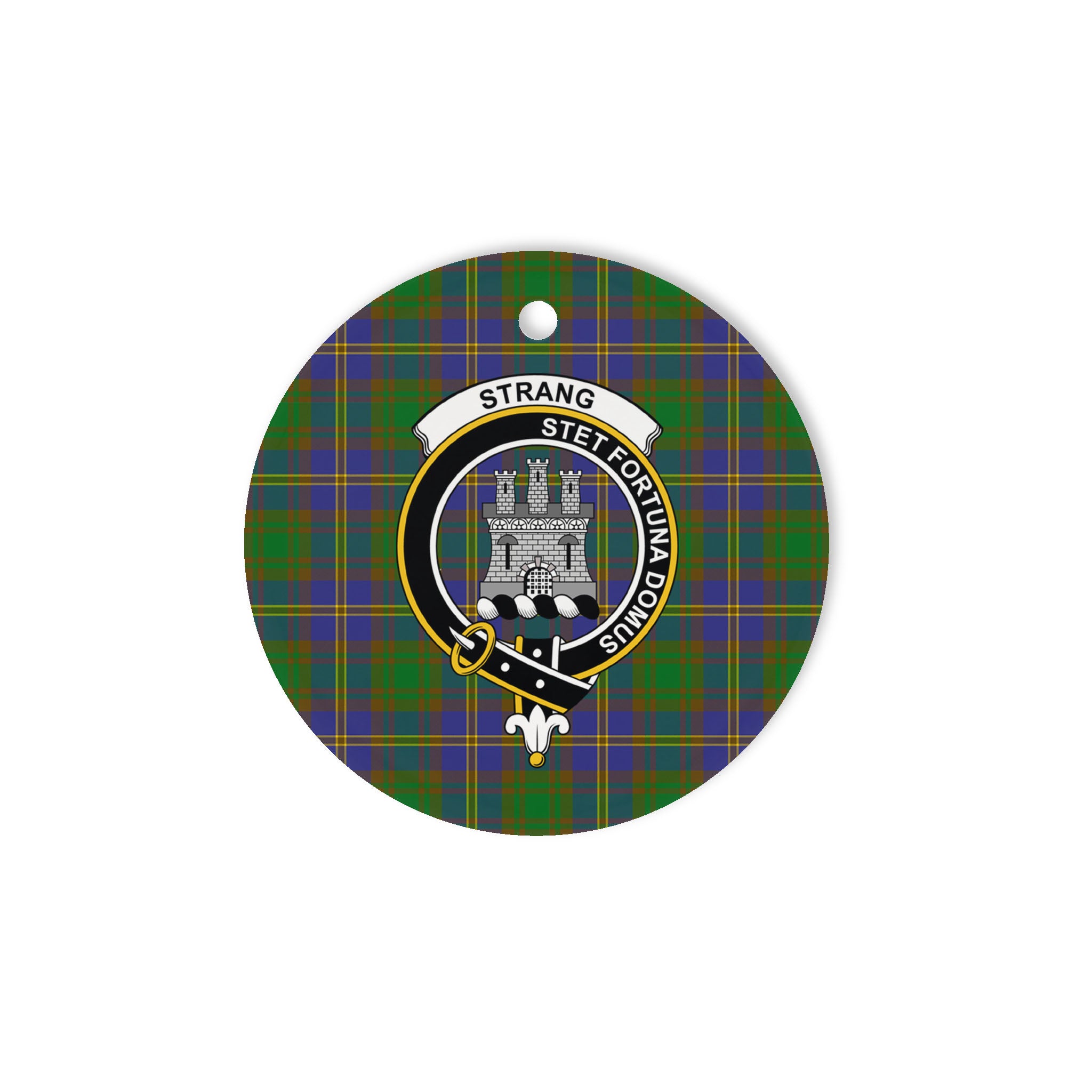 Strang Scottish Clan Plaid Ornament Gift. Christmas Tree Ornament Strang Clan Tartan Ornament Great Christmas Ornaments Gift