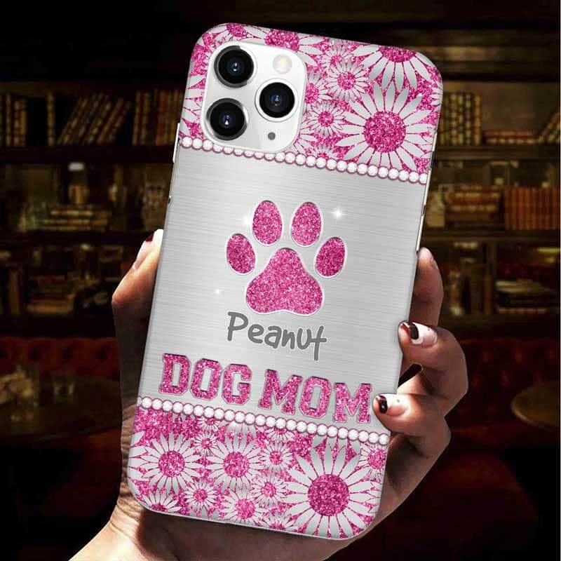Dog Mom Metal Pattern Personalized Phone Case