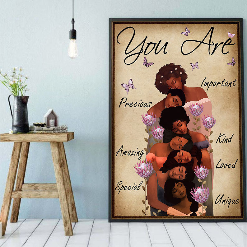 Modern African Canvas Art Colorful Afro Poster Art Prints Black Woman Illustration Afro Man Stunning  Minimalist Wall Art