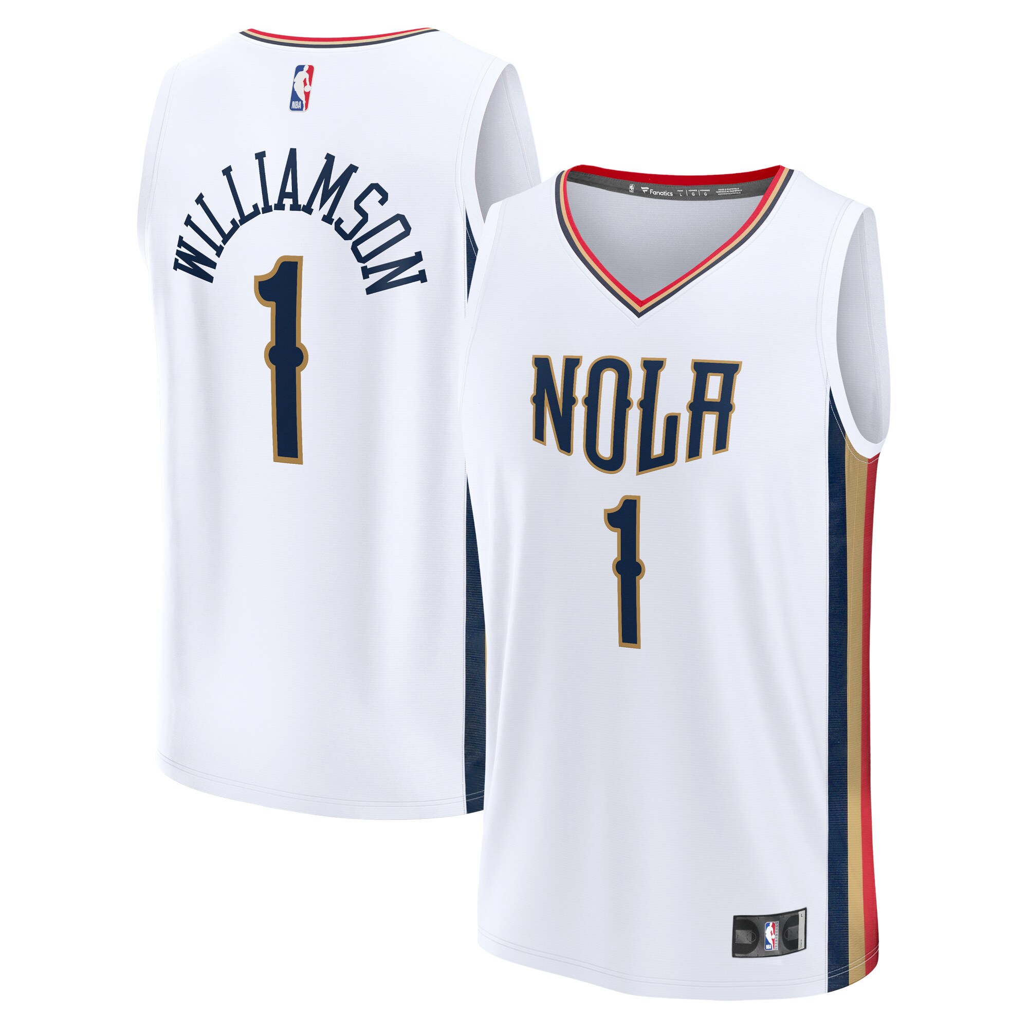 Zion Williamson New Orleans Pelicans Branded Fast Break Replica Jersey – City Edition – White