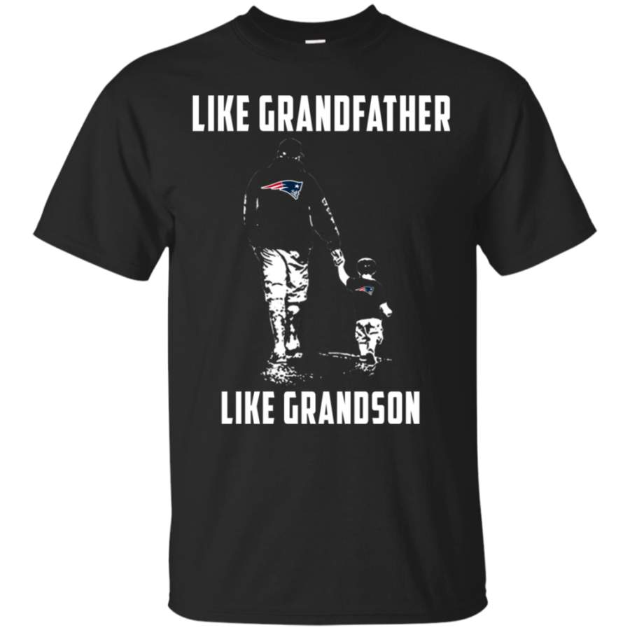 Blithesome New England Patriots Like GrandFather Like GrandSon t shirt Cotton t shirt