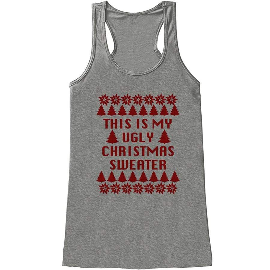 7 ate 9 Apparel Womens My Ugly Christmas Sweater Tank Top