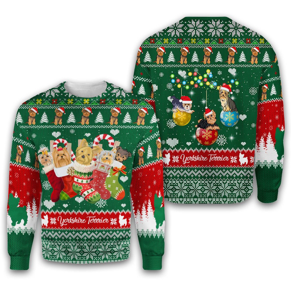 Yorkshire Terrier Funny Yorkie Chrismast Ugly Sweater