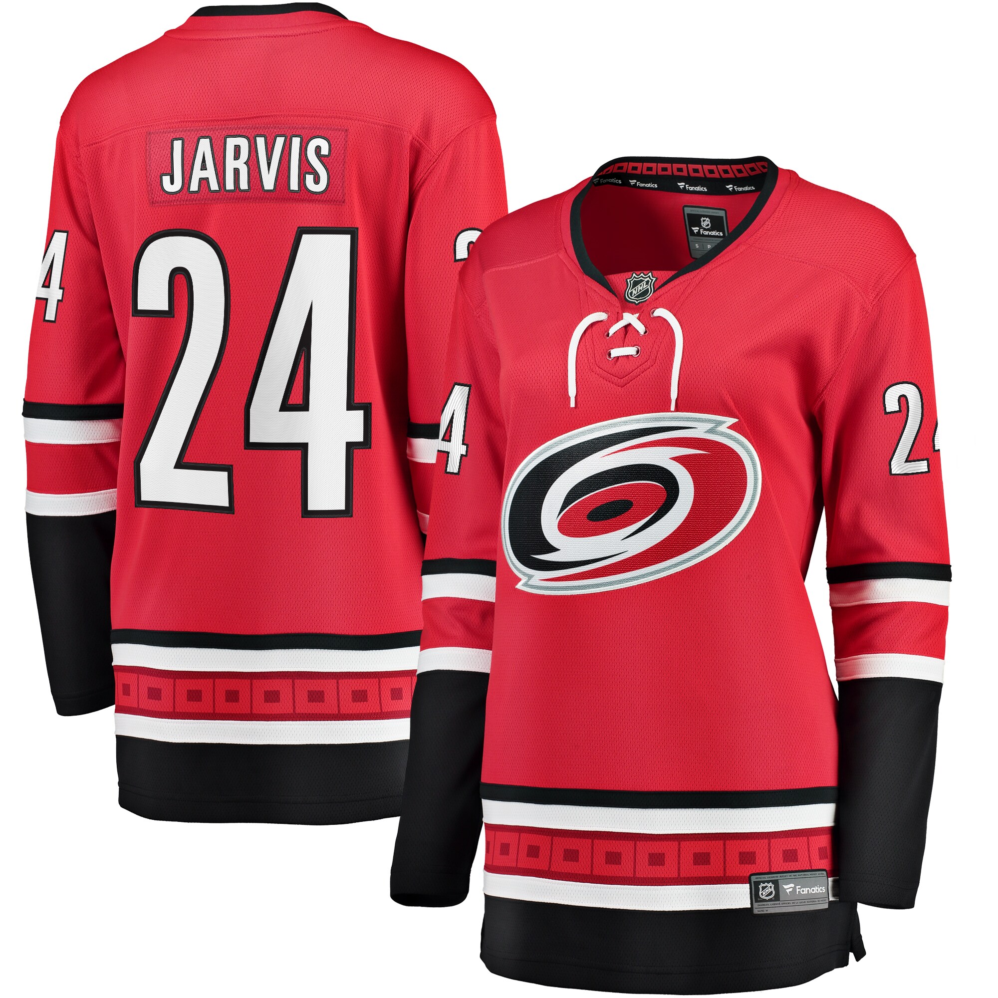 Seth Jarvis Carolina Hurricanes Branded Women's Alternate Breakaway Player Jersey – Red