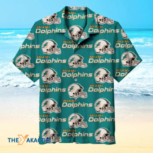 Miami Dolphins Helmets Gift Nfl Fan Short Sleeve Hawaii Shirt Ha103580