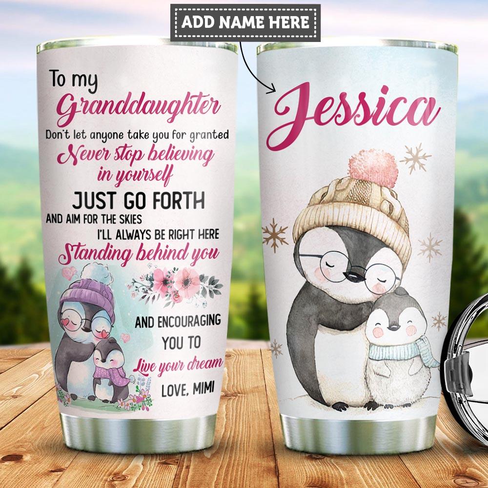 Personalized Penguin Grandma To Granddaughter Pyz0312013 Stainless Steel Tumbler