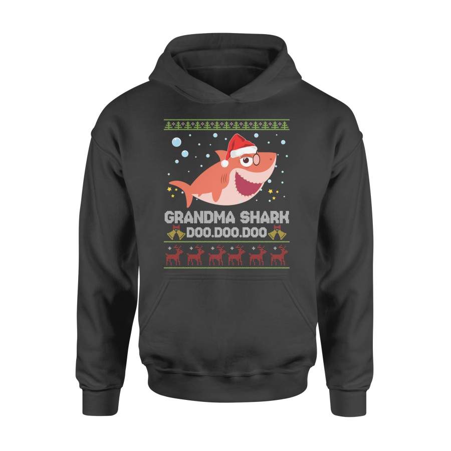 Grandma Shark Doo Doo Ugly Christmas T-shirt – Standard Hoodie