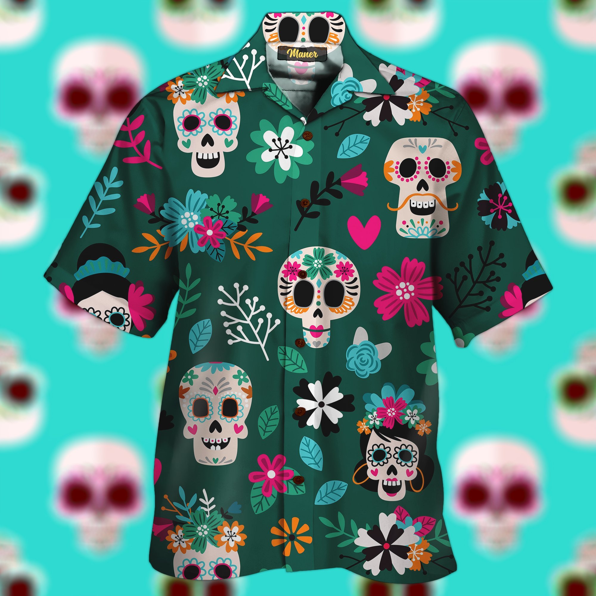 Skull Flower All Over Printed Hawaii Shirt And Short Ha79875