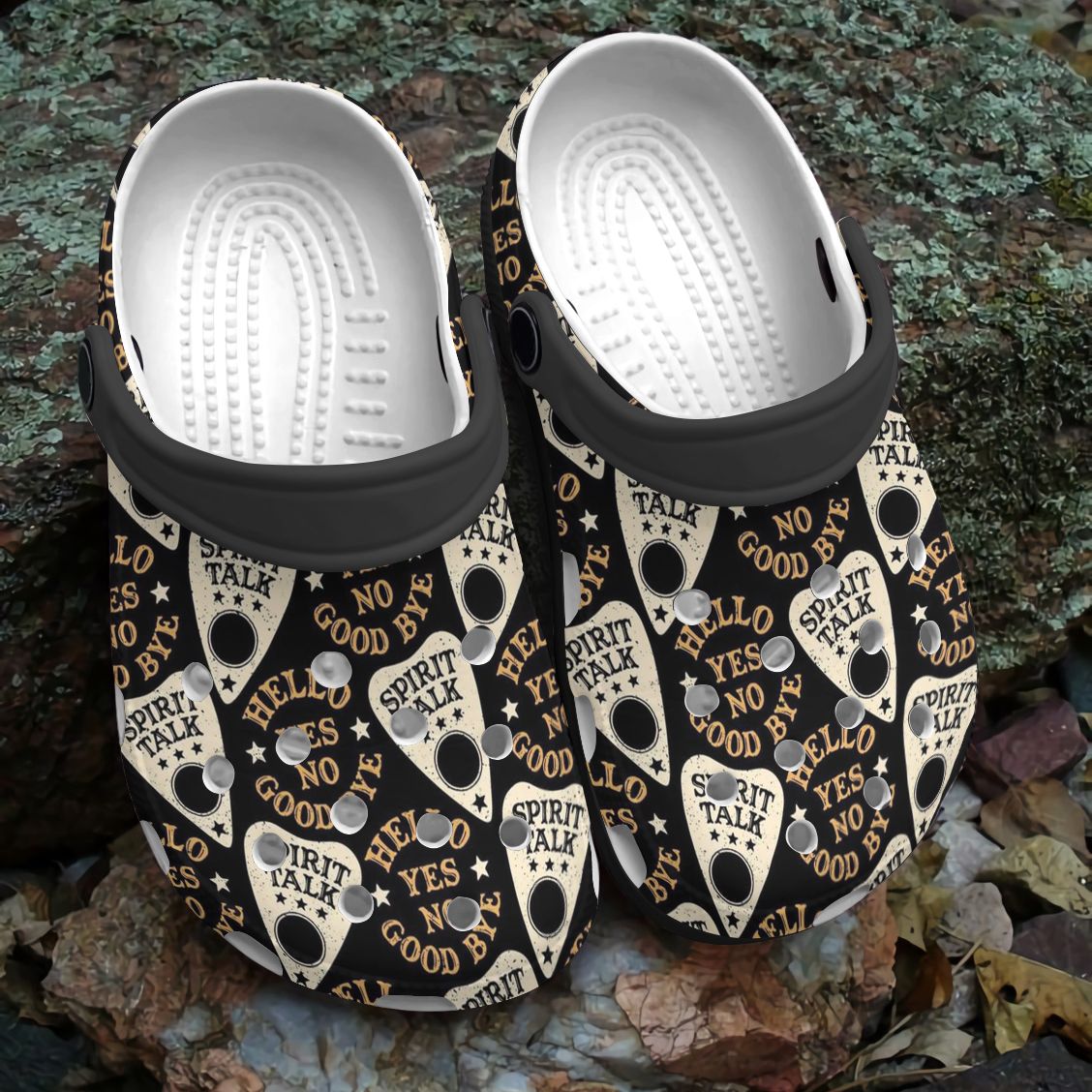 Wicca Ouija Board Personalized Clog, Custom Name, Text, Color, Number Fashion Style For Women, Men, Kid, Print 3D