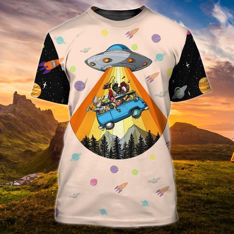 Alien Hippie Ufo Universe Cool 3D Tshirt