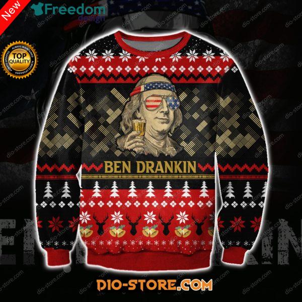 Ben Drankin 3D Print Knitting Pattern Ugly Christmas Sweater