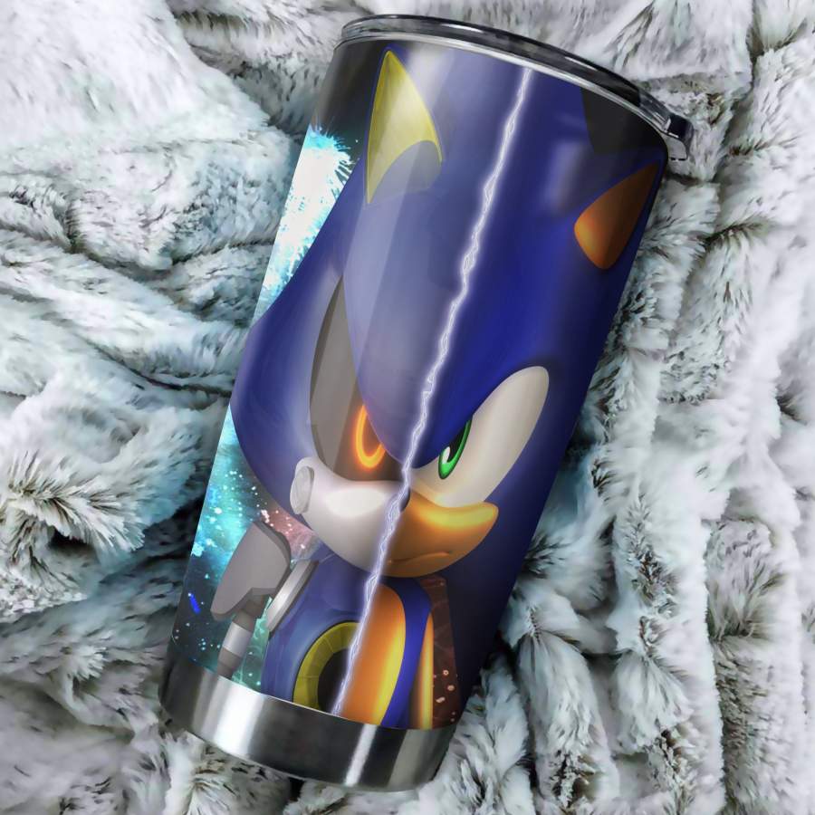 Sonic The Hedgehog Sonic Vs Metal Sonic  – Perfect Gift  Traveling Mugs Insulated Stainless Steel Tumbler Cup