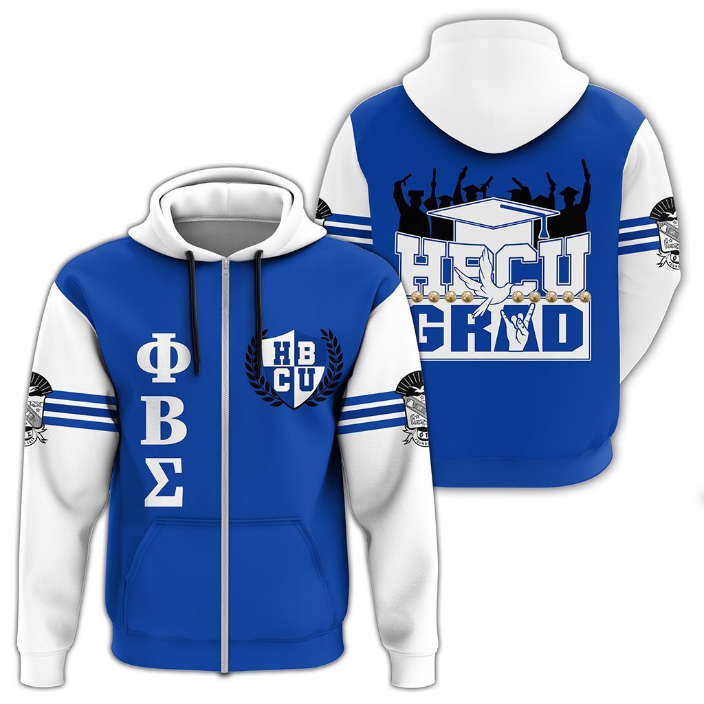 Fraternity Hoodie – Phi Beta Sigma Hbcu Graduation Zip Hoodie