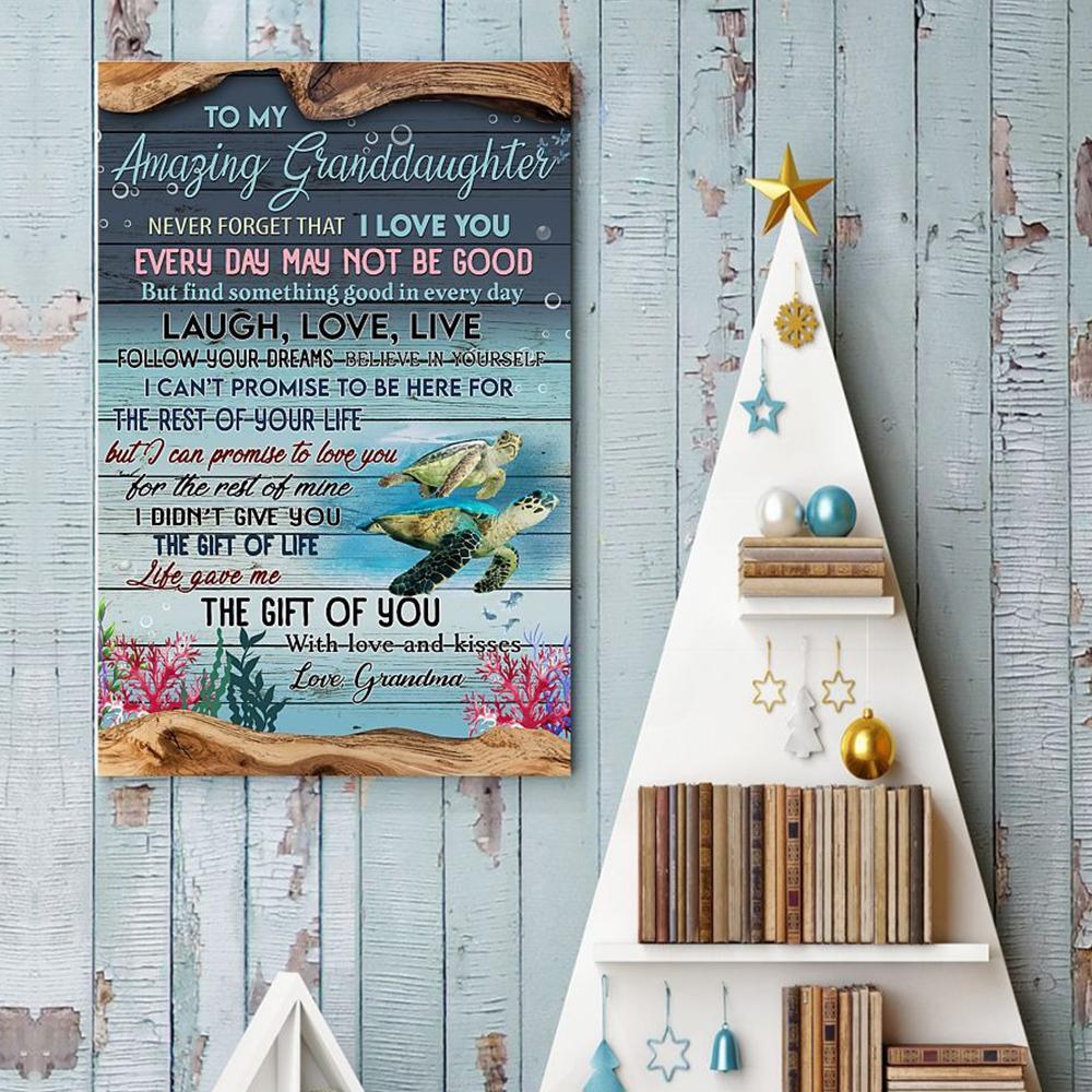 Grandma To Granddaughter Follow Your Dream Canvas And Poster