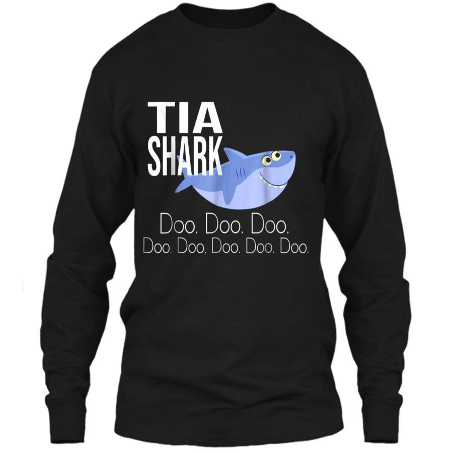 "Tia Shark" Baby Mommy Daddy Matching Family Shark  LS Ultra Cotton Tshirt