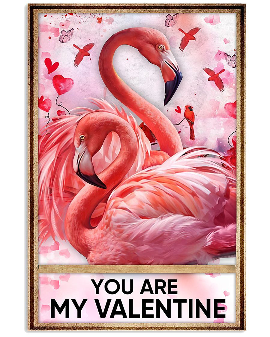 Flamingo – You Are My Valentine Poster And Canvas, Wall Decor, Wall Art, Canvas Instructure, Wall Art, Poster Store, Wall Decals, Canvas Wall Art