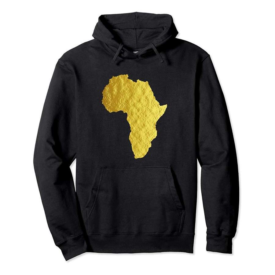 Africa Hoodie Gold African Art Mens Graphic Fashion Hoodie