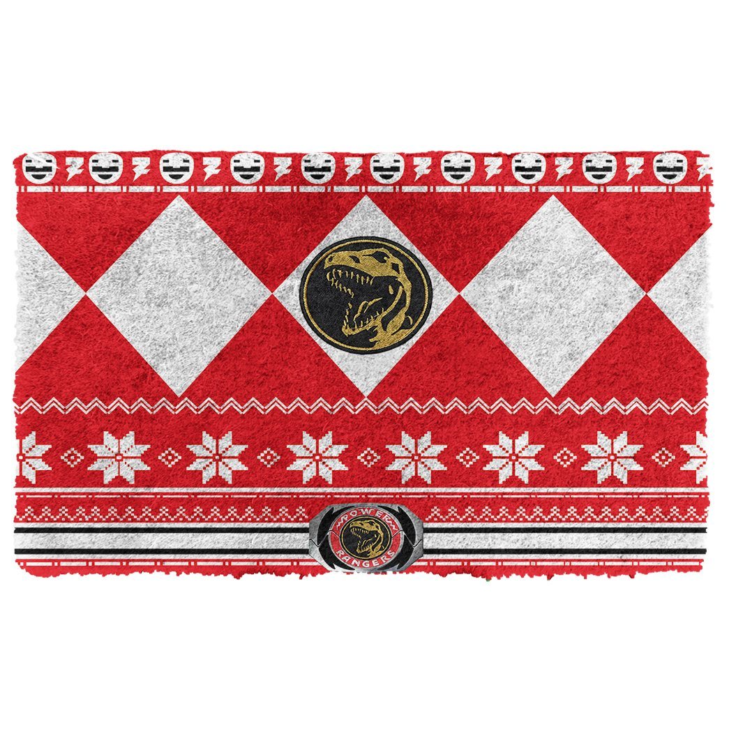 Gearhumans  Gearhuman 3D MIGHTY MORPHIN Power Ranger Ugly Red Doormat