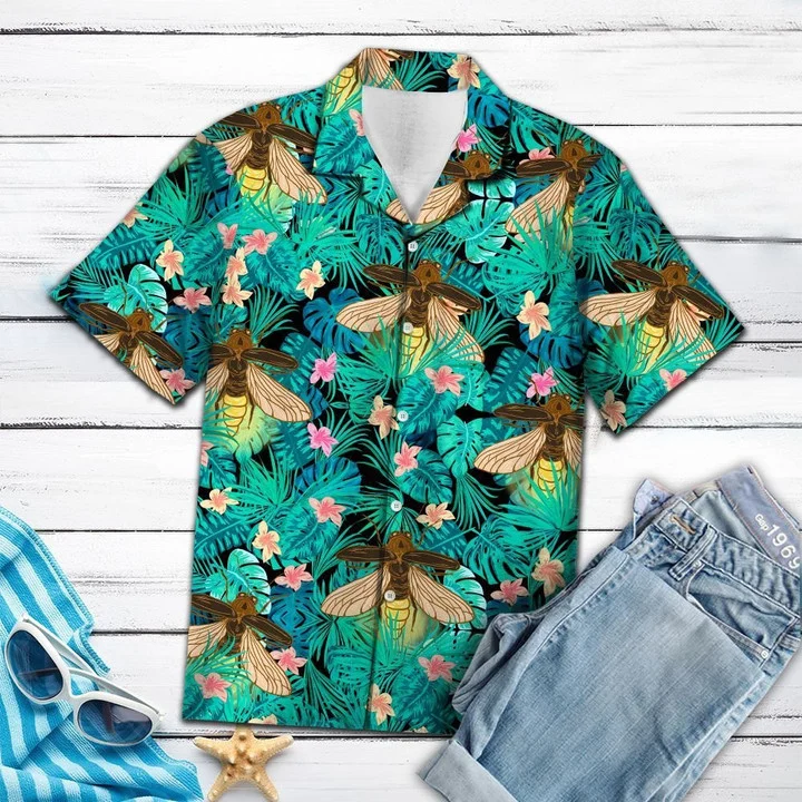 Firefly Tropical Palm Tree Leaves Summer Vacation Aloha Hawaii Shirt Ha16282