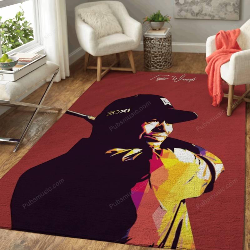 Tiger Woods Pop Art – Sports Pop Art Rug Mats – Carpet