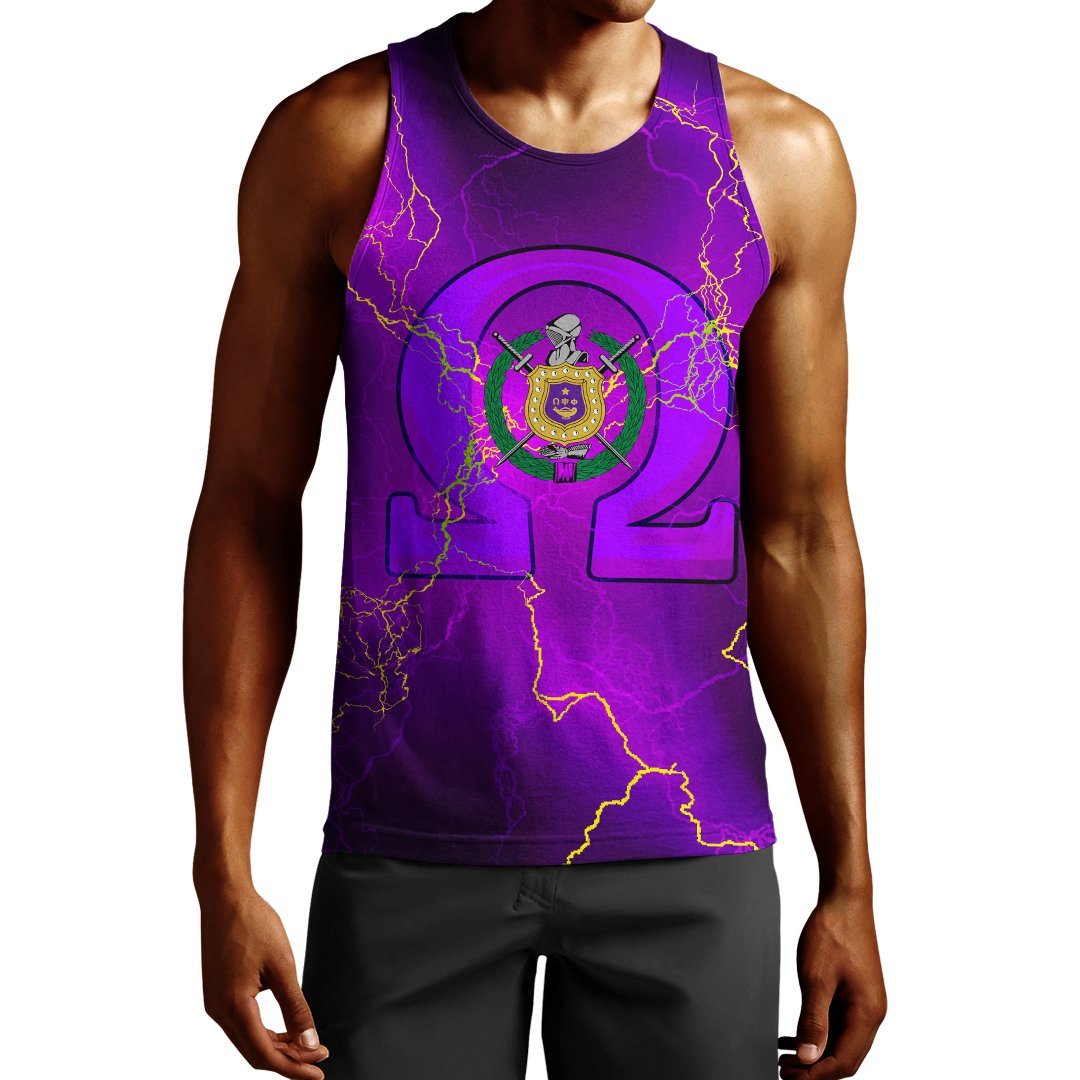 Wonderprint Tank Top Omega Psi Phi Thunder Men Tank Top