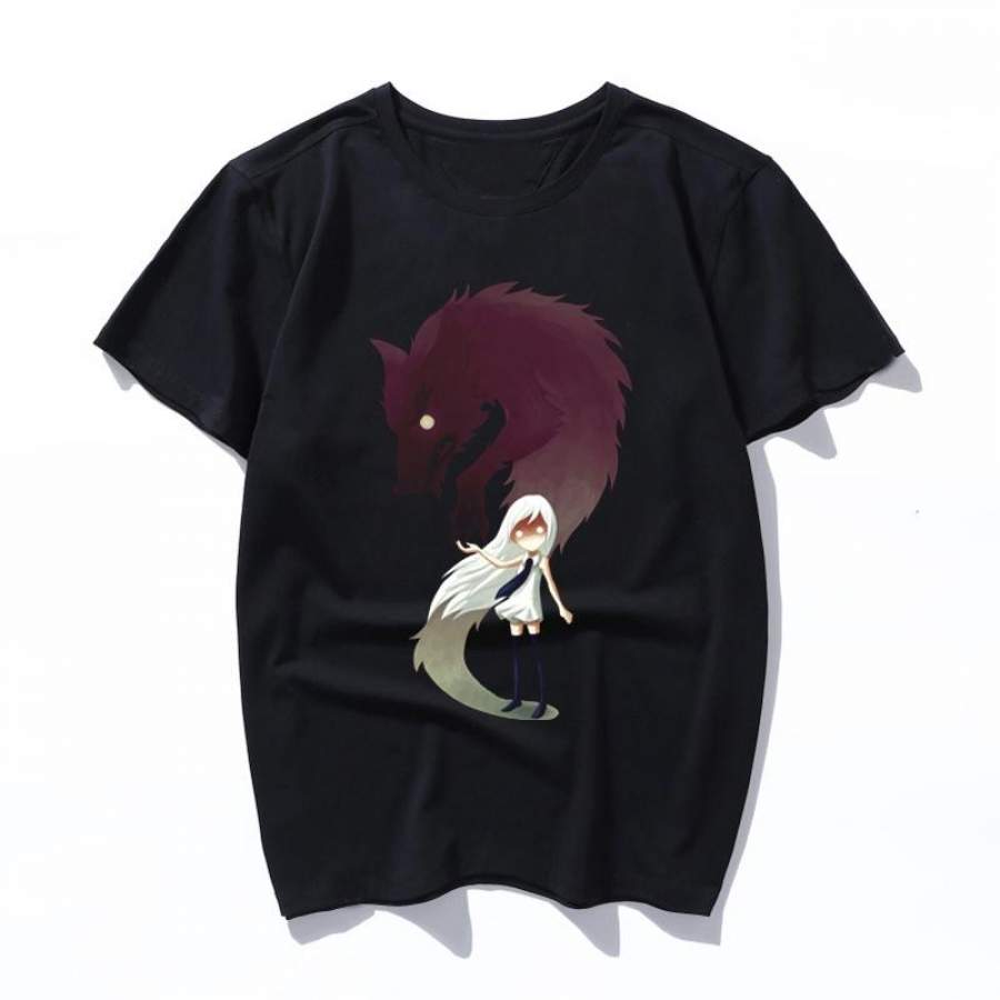 werewolf Cotton Black Tshirt Women Tops Fashion Short Sleeve Vintage Female T-shirt Casual Men Tee Shirt Femme Summer