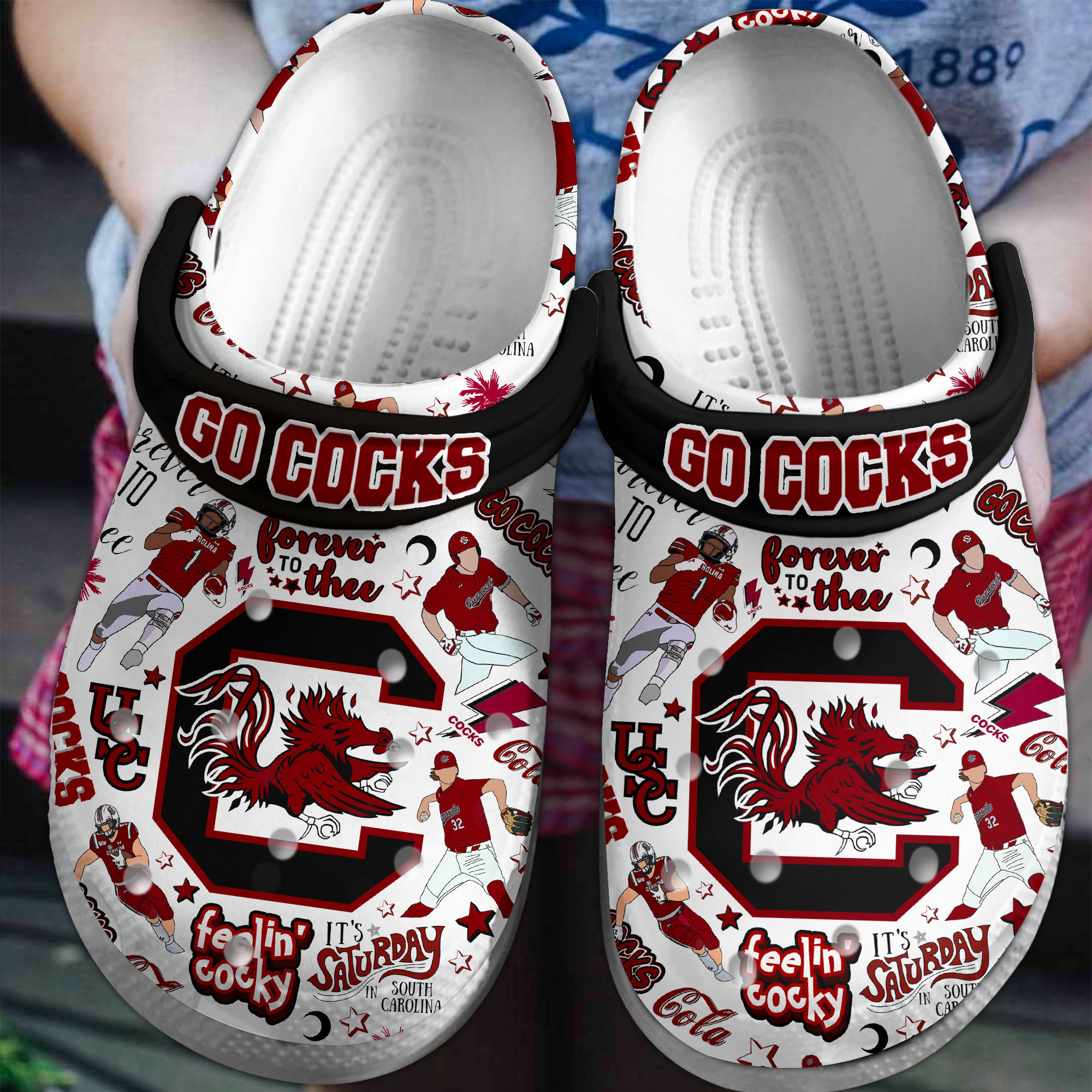 South Carolina Gamecocks NCAA Sport Crocs Crocband Clogs Shoes Comfortable For Men Women and Kids 3