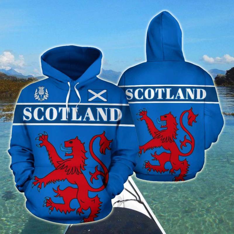 Scottish Lion Line Style All Over Print Hoodies