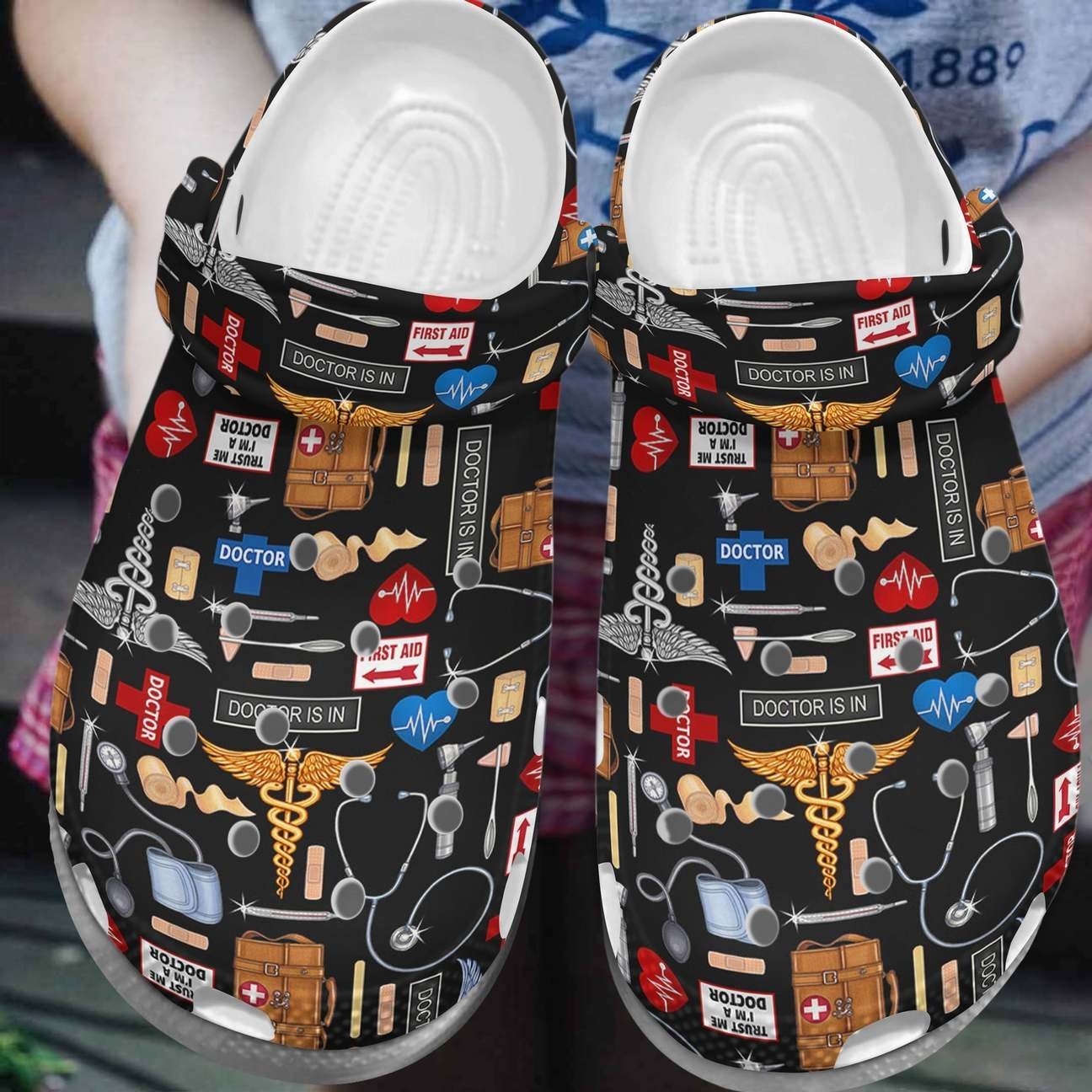 Doctor Personalized Clog, Custom Name, Text, Color, Number Fashion Style For Women, Men, Kid, Print 3D Doctor Is In