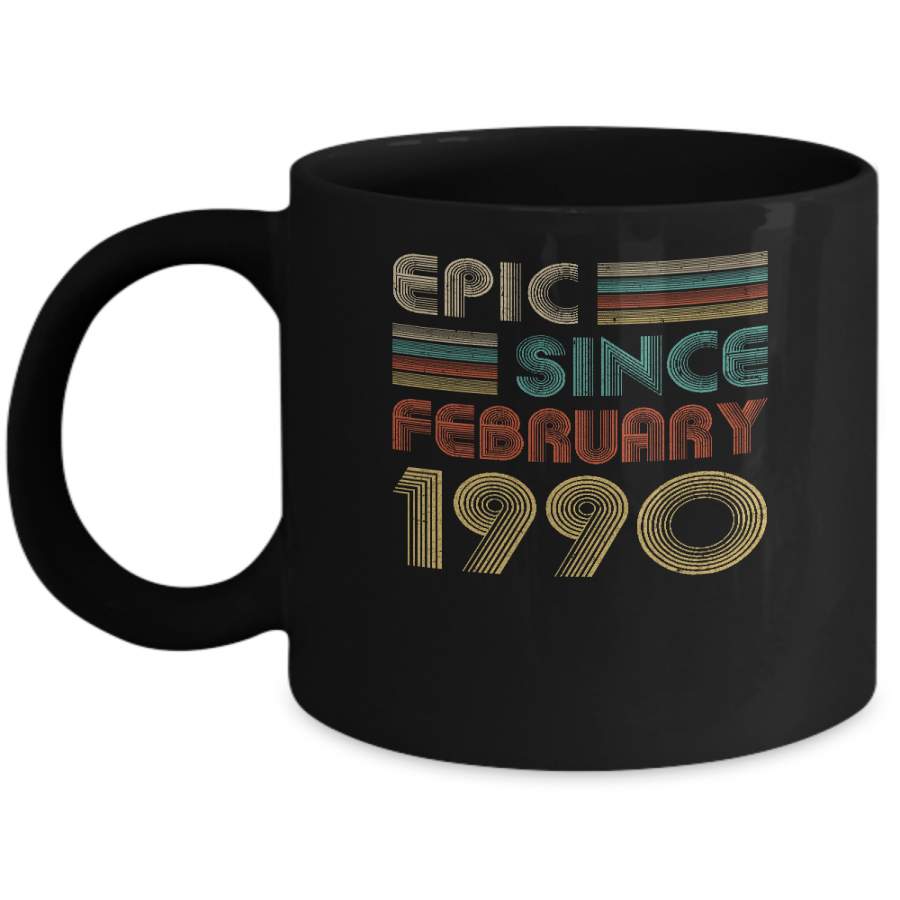 Epic Since February 1990 Vintage 30th Birthday Gifts Mug