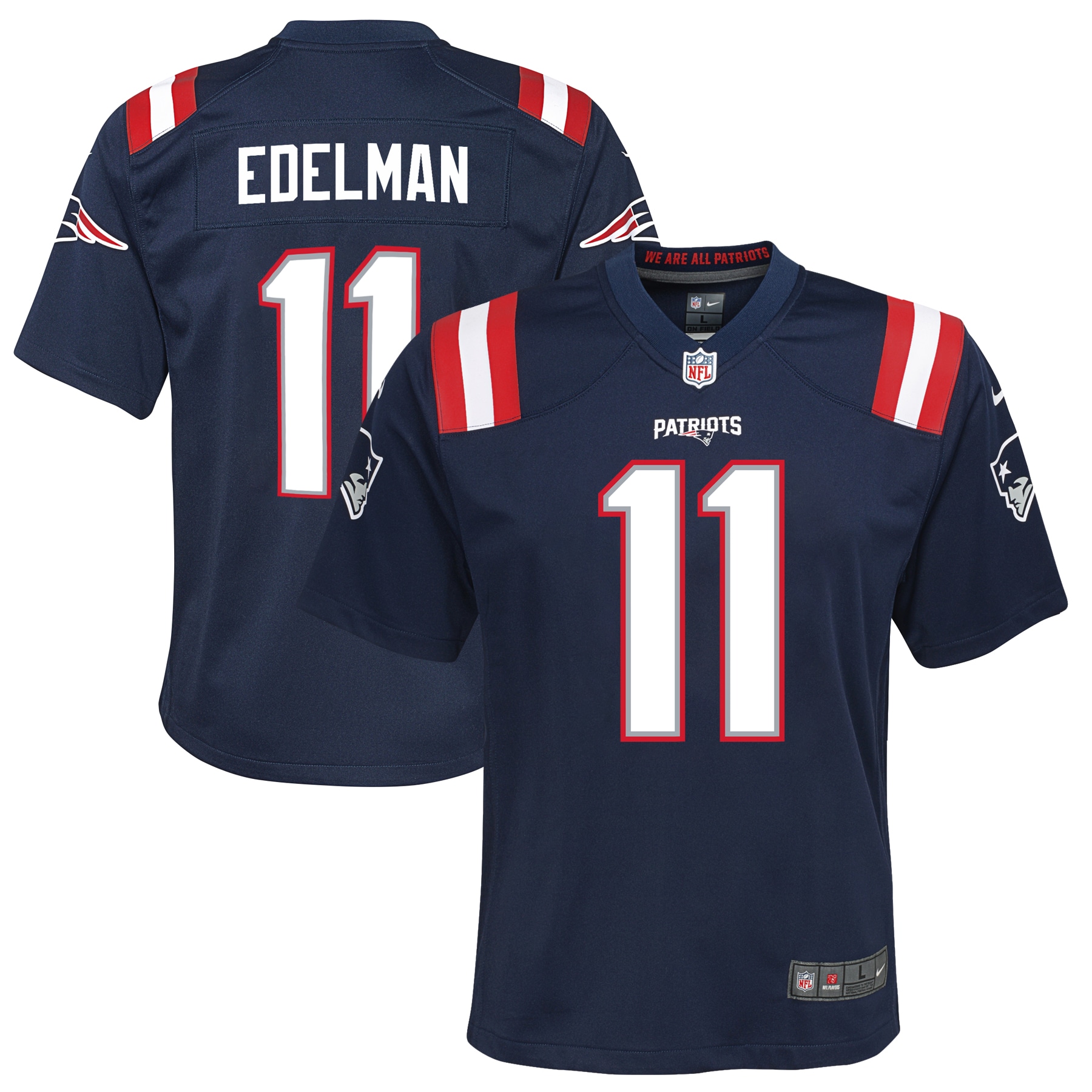 Youth New England Patriots Julian Edelman Navy Game Jersey