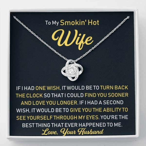 To My Smokin Hot Wife Couple Gifts Customized Necklace Qa