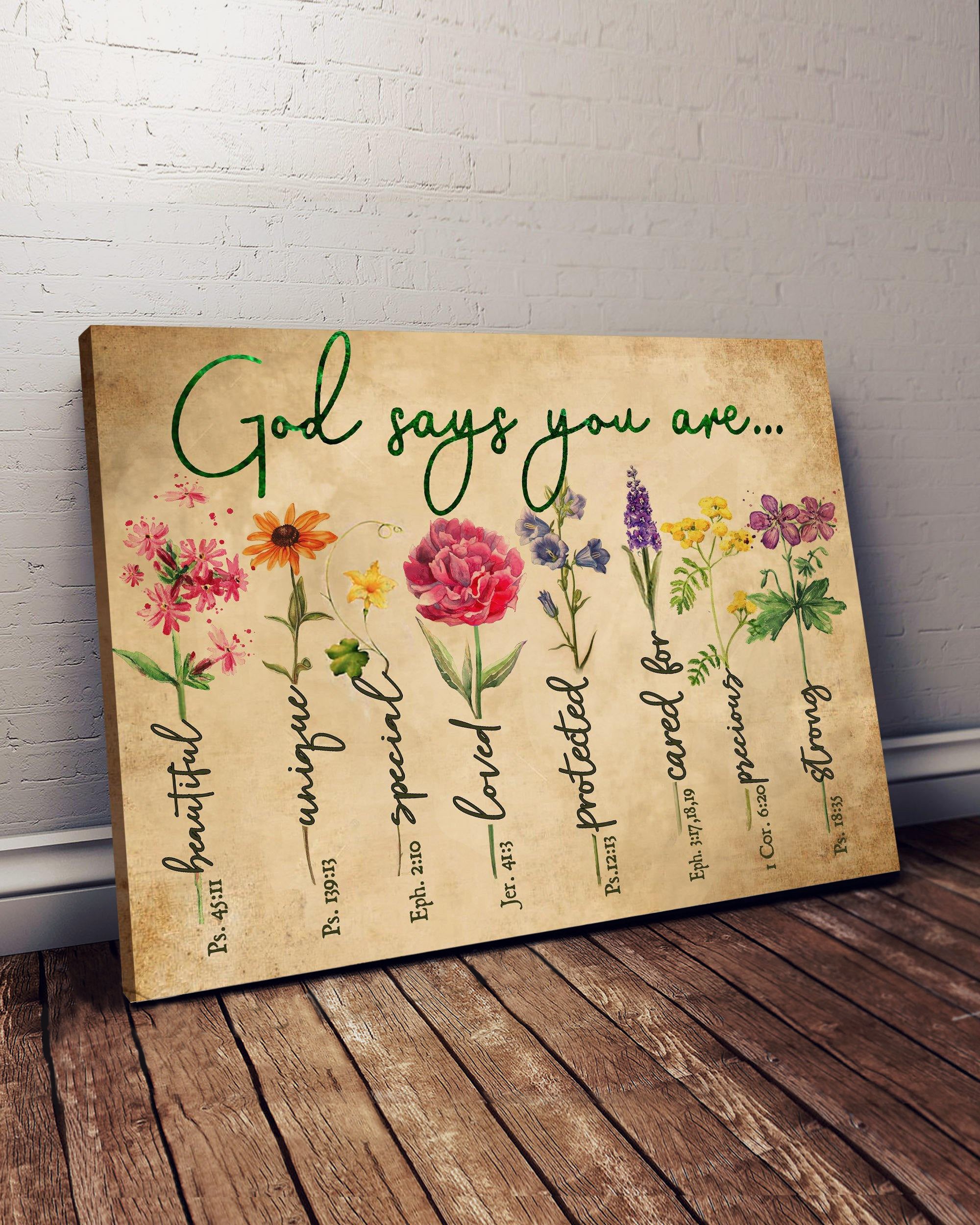 Top 5 Hippie Style Wall Art Canvas Decor – God Says You Are Colorful Flowers