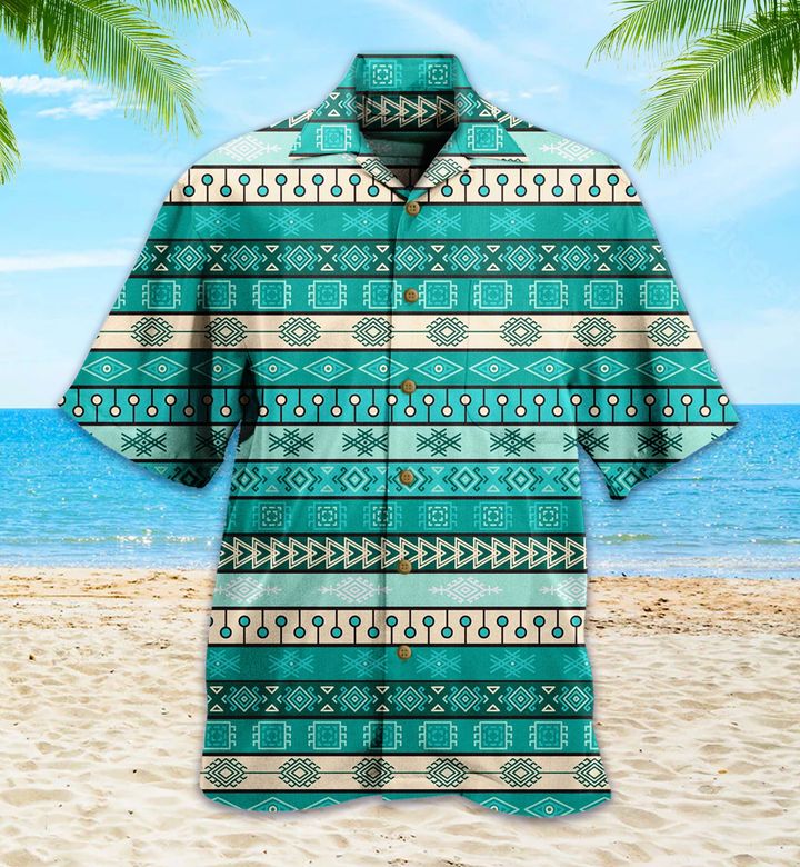 Native American Turquoise Hawaii Shirt Ha15248