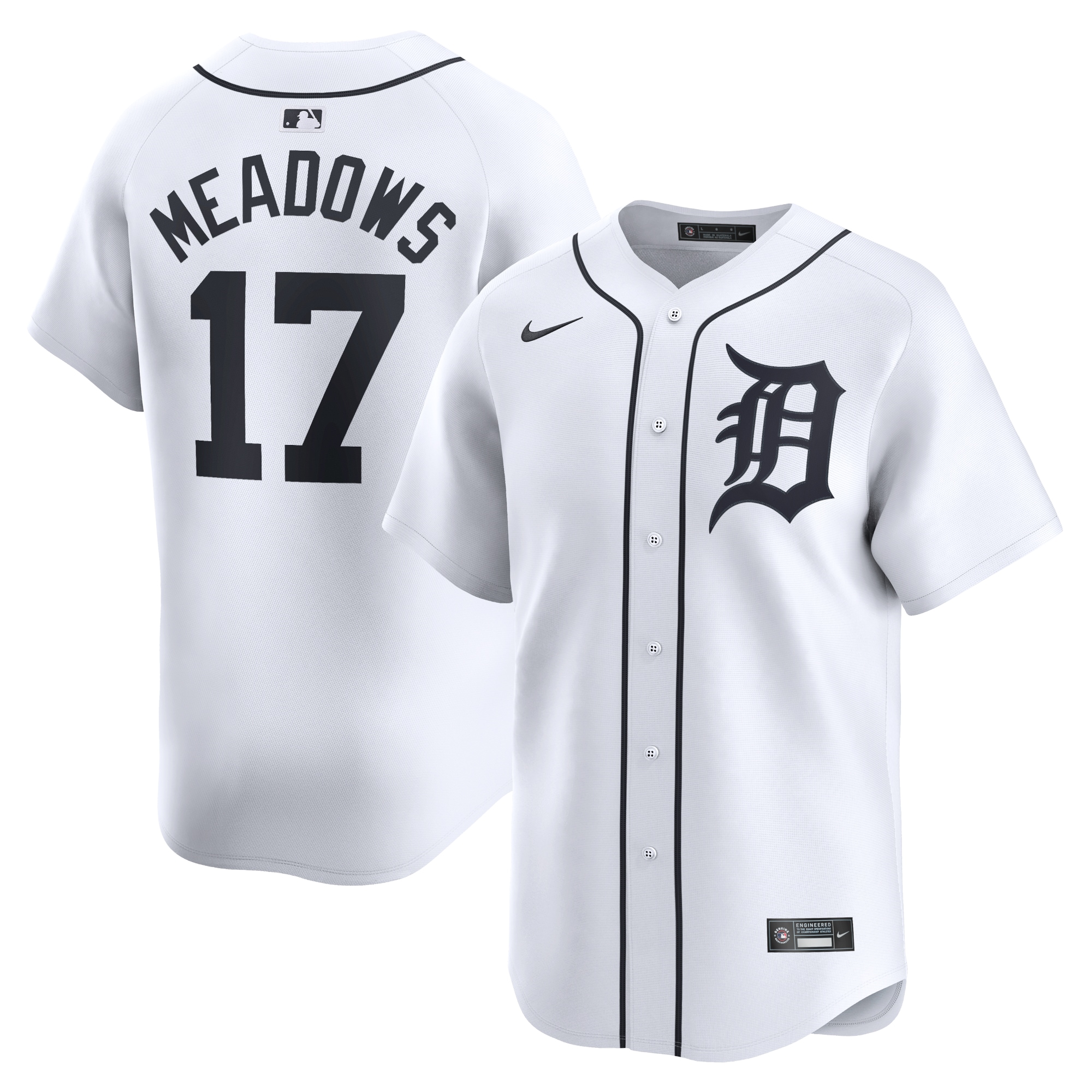 Austin Meadows Detroit Tigers Home Limited Player Jersey – White