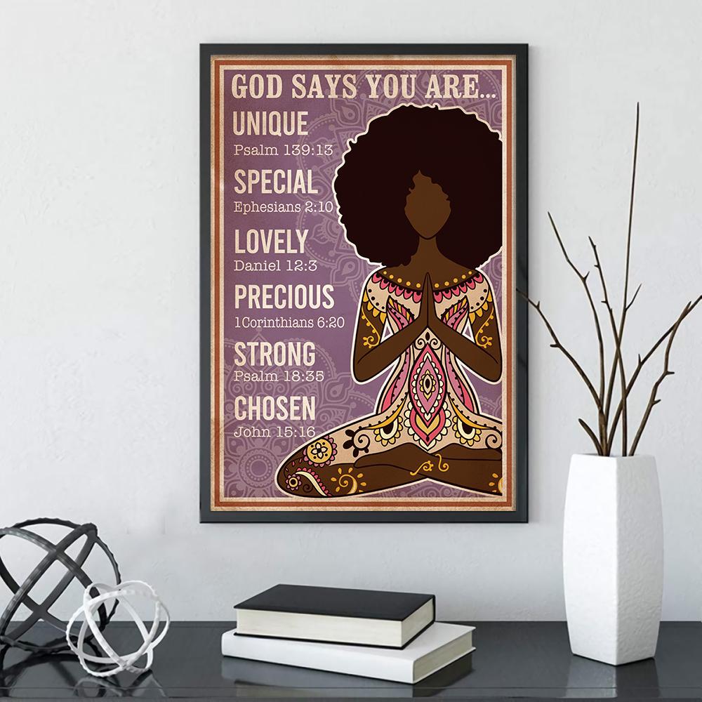 God Say You Are Black Girl Mediate Poster
