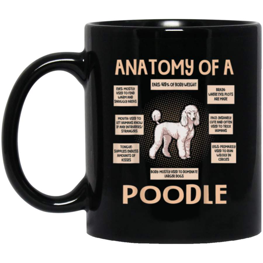 Anatomy Of A Poodle Mug Funny Puppy Gift