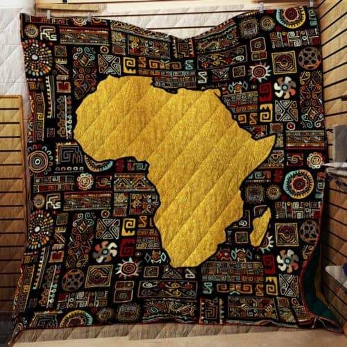 Africa Map- 3D Quilt Blanket HGM23