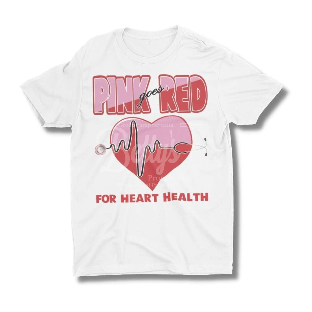 Alpha Kappa Alpha Aka “Pink Goes Red For Heart Health” Screen Printed Sorority T-Shirt